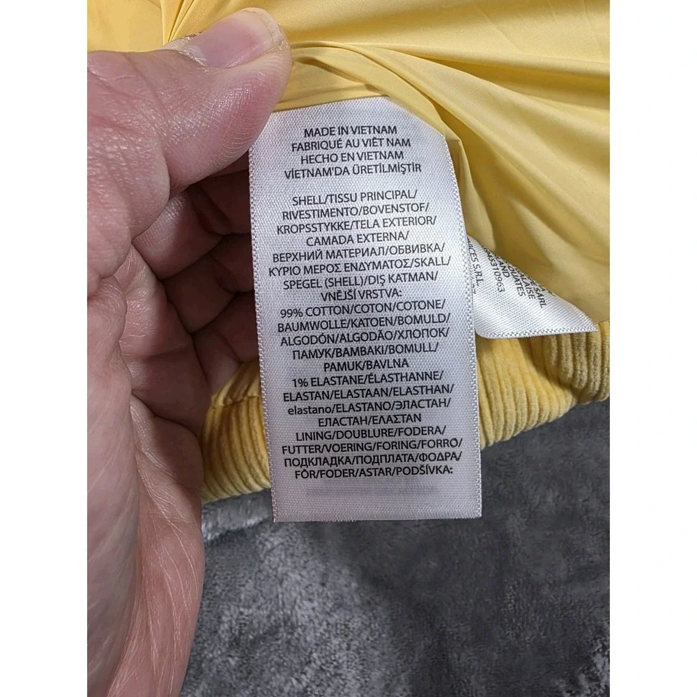NWOT Ralph Lauren Puffer Down Filled Corduroy Vest Jacket‎ Baby 12M Yellow